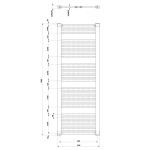 AQUALINE - DIRECT vykurovacie teleso s bočným pripojením 600x1680 biela ILR66T