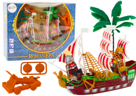 Mamido Rímska loď s katapultom a palmami so svetlami a zvukmi