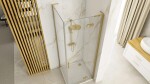 REA/S - Sprchová kabína Hugo 80x90 Gold Brush Dvere: 80 Stena: 90 KPL-K8412