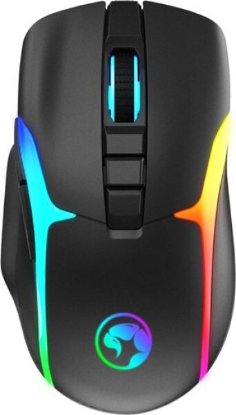 Marvo M729W čierna / bezdrôtová herná myš / optická / 4800 DPI / RGB / 700 mAh / 2.4GHz USB prijímač (M729W)