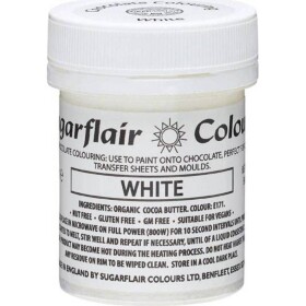 Farba na čokoládu na báze kakaového masla Sugarflair White (35 g) C313 torta/muffína - Sugarflair - Sugarflair