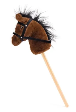 Faunica Hobby horse Bonnie, tmavo hnedý kôň na tyči