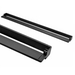 Mereo Polička k WALK IN do priestoru, 120 cm, čierny ALU CK10621PBD