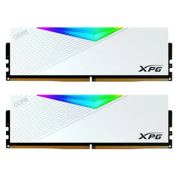 ADATA Lancer RGB 64GB (2x 32GB) biela / Pamäť RAM / DDR5 / 6400 MHz / CL32 / DIMM / XMP 3.0 (AX5U6400C3232G-DCLARWH)