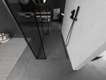MEXEN/S - Kioto Sprchová zástena WALK-IN voľne stojaca 120 x 30 x 30, čierny vzor, čierna 800-120-030-222-70-70-030