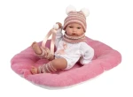Llorens 63512 NEW BORN HOLČIČKA - realistická bábika bábätko s celovinylovým telom - 35 cm