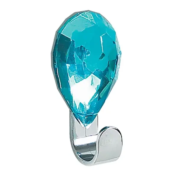 Spirella JEWEL samolepiaci háčik modrý Topaz / plast / 30 x 65 mm