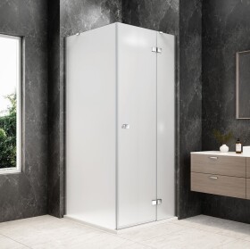 POLYSAN - GLOBE CHROME štvorcová sprchová zástena 900x900, matné sklo, pravé GB1090-3315MRC