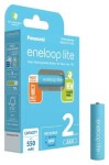 Panasonic Eneloop Lite Nabíjacie batérie AAA 550 mAh 2 ks / Ni-MH / blister (BK-4LCCE/2BE)