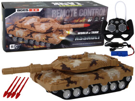 Mamido Tank na diaľkové ovládanie R/C Remote control žltý