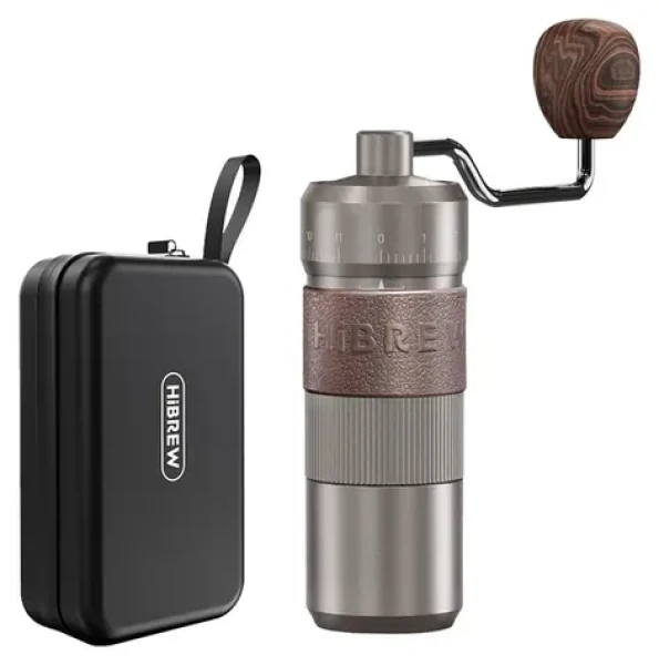 HiBREW G4B / Mlynček na kávu / ručné / nastaviteľné mletie / hliník, sklo (G4B)