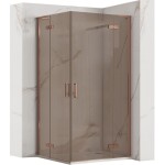 REA/S - Sprchová kabína Hugo Double 80x100 Copper Brush KPL-K6973