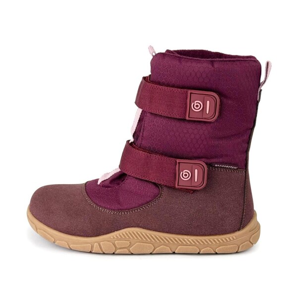 Dievčenské zimné barefoot topánky s membránou VIKI Bordo Bugga B00212-06 - 29