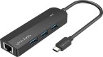 Vention Hub USB-C na 3x USB 3.0, RJ45, Micro-B Vention TGPBB 0,15m Čierny