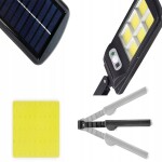 Verk VK 12276 Pouličné osvetlenie solárne 96 LED COB, IP67, 90 W, 15000 mAh čierne