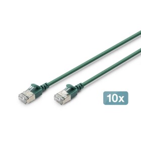 Digitus DK-1632-A-010S-G-10 RJ45 sieťové káble, prepojovacie káble CAT 6A 1 m zelená 1 ks; DK-1632-A-010S-G-10