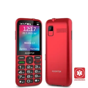 Aligator A930 GPS 4G Senior červený s aplikáciou Záchranka + nabíjací stojan (A930R)