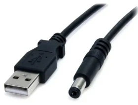 StarTech napájací kábel USB - Type M barrel čierna / Napájací kábel / 2 m (USB2TYPEM2M)