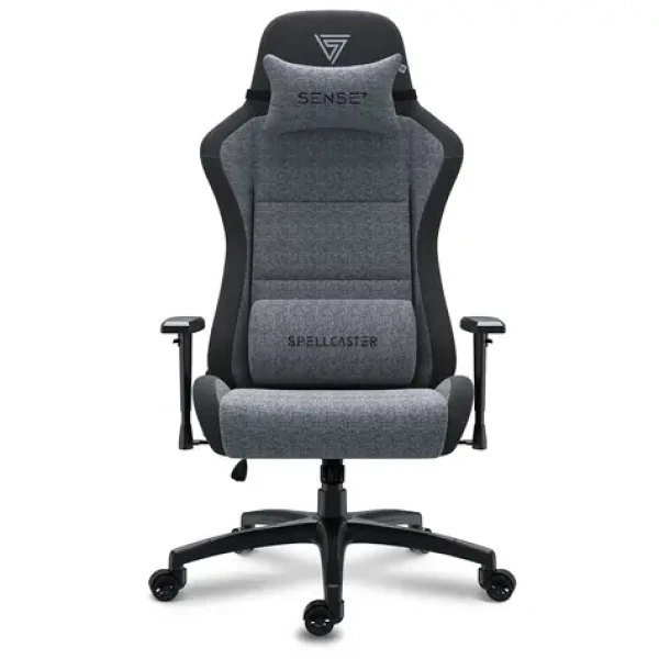 SENSE7 Spellcaster FUKU XL čierno-šedá / Herné stoličky / Látka / nastaviteľné / pojazdové kolieska / nosnosť 160 kg