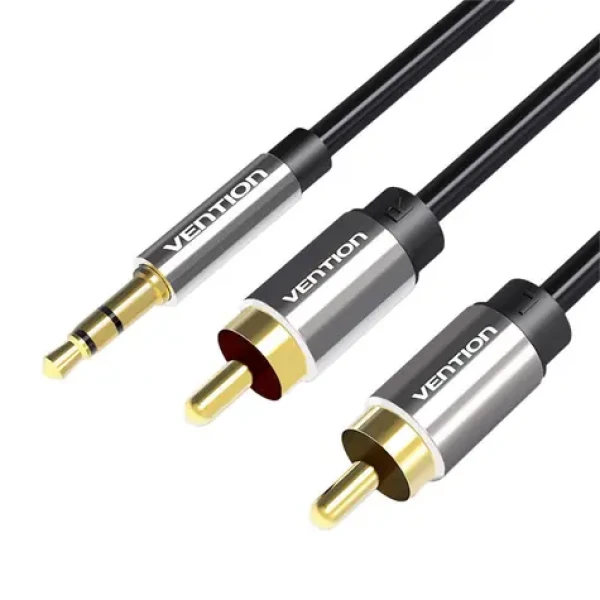 Vention BCFBD 3,5 mm jack-2xRCA čierna / Audio kábel / 0,5 m / pozlátený konektor (BCFBD)