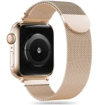 Tech-Protect MilaneseBand zlatá / Remienok milánsky ťah / pre Apple Watch Series 4-9, SE, Ultra 1 a 2 / 42/44/45/49 mm