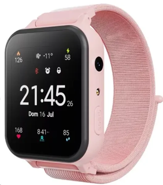 Canyon Alfie KW-37 ružová / Chytré hodinky / 1.69" IPS / IP66 / Nano-SIM / obojsmerné volanie / 16 hier / 512MB / MP3 (CNE-KW37PP)