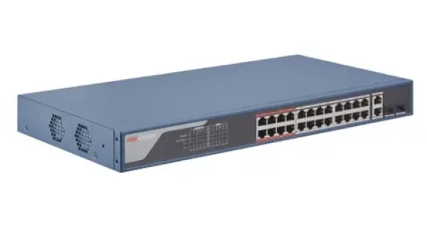 HIKVISION DS-3E1326P-EI(B) / Switch / 24x 100 Mbps PoE+ / 2x Gb Combo uplink / 370 W Super PoE (DS-3E1326P-EI(B))