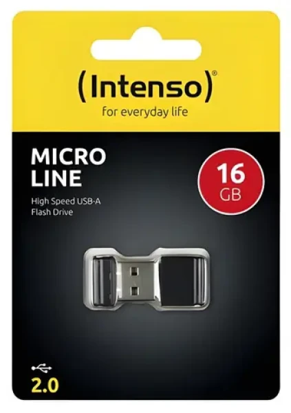 INTENSO Micro Line 16GB čierna / Flash disk / USB 2.0 / čítanie 16,5 MB/s / zápis 6,5 MB/s (3500470)