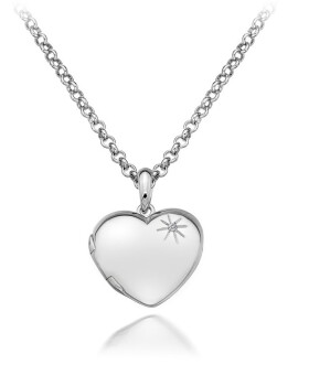 Hot Diamonds Strieborný náhrdelník Hot Diamonds Memoirs Heart Locket DP495 (retiazka, prívesok)