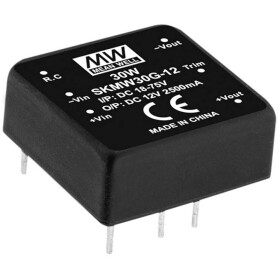 MEAN WELL SKMW30G-12 DC / DC menič napätia 2.5 A 30 W Počet výstupov: 1 x; SKMW30G-12