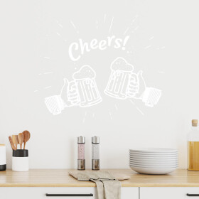 Veselá Stena Samolepka Cheers Farba: bílá, Veľkosť: 80 x 67 cm
