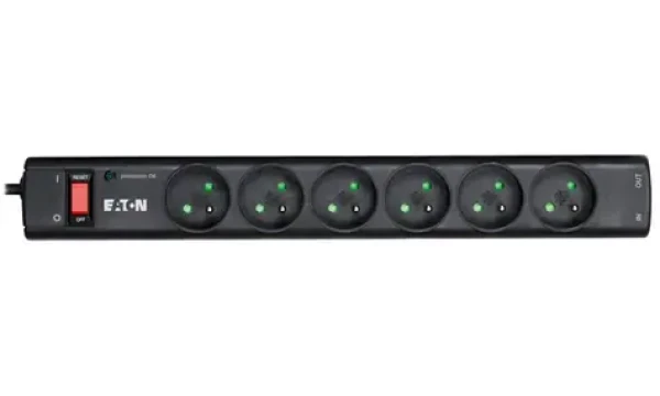 EATON Protection Strip PS6TF / prepäťová ochrana / 6 zásuviek / RJ-11 (PS6TF)