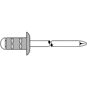 Gesipa 1464835 slepý nit (Ø x d) 3.2 mm x 8 mm nerezová ocel hliník 100 ks; 1464835