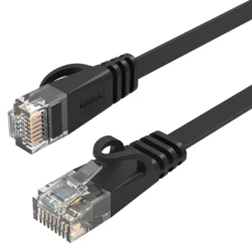 Orico PUG-C7B čierna / Sieťový kábel / Cat 7 / RJ45-RJ45 / plochý / 10 Gbps / 1 m