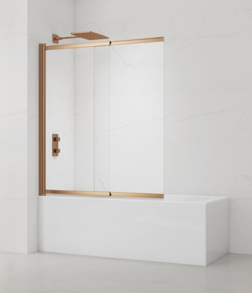 Vaňová zástena SAT Vision 140x120 cm brúsený rose gold SATVZVI120RG SATVZVI120RG