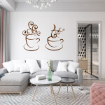 Veselá Stena Samolepka Horúci čaj Farba: růžová, Veľkosť: 80 x 57 cm