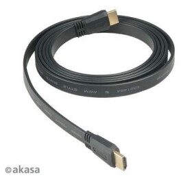 AKASA AK-CBHD05-20BK / PROSLIM HDMI prepojovací kábel / plochý / pozlátené konektory / 2m (AK-CBHD05-20BK)