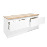 Kúpeľňová skrinka s krycou doskou SAT B-Way 119x50x45 cm biela lesk BWAY2120WDOAK BWAY2120WDOAK