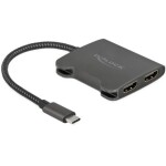 DeLock Rozbočovač USB C na 2 x HDMI 0.15m čierna (87778)