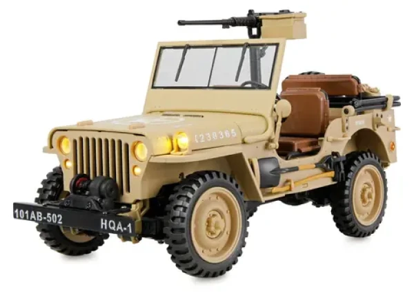 AMEWI RC auto Jeep Willys MB Scale Crawler piesková