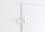 CERANO - Sprchová zástena Walk-in Orbis Top Round Ľ/P - 8 mm - okrúhla vzpera - biela matná, transparentné sklo - 160x200 CER-682582