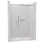 CERANO - Sprchové posuvné dvere Santoro Ľ/P - 6 mm - chróm, transparentné sklo - 140x195 CER-424942