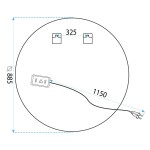 REA - Zrkadlo LED 90cm BAS HOM-05521