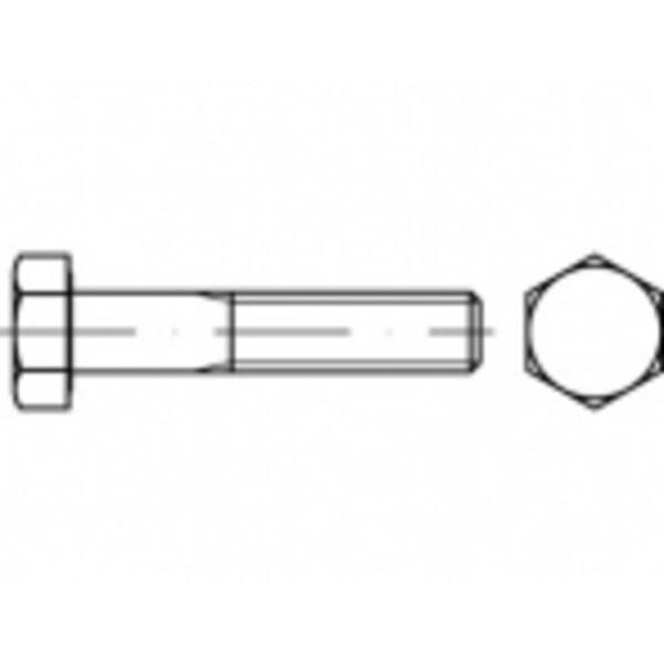 TOOLCRAFT TO-5395692 šesťhranné skrutky M12 55 mm vonkajší šesťhran ISO 4014 ocel glavanizované zinkom 100 ks; TO-5395692