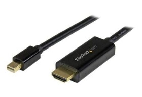 StarTech pasívny adaptér Mini DisplayPort M na HDMI M čierna / 1m / 4k a 2K / audio 7.1 (MDP2HDMM1MB)