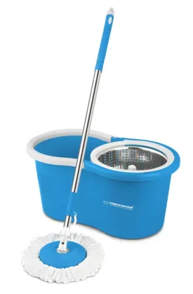 Esperanza EHS006 modro-biela / Otočný mop / Mikrovlákno / 360° otočná hlava / 1250 mm (EHS006)