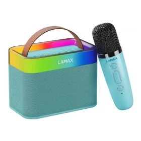 Lamax KaraokeKid1 Blue / Bezdrôtový reproduktor / Karaoke / 10 W / výdrž až 8 h / BT 5.3 / microSD / flash disk / dopredaj (LXWSMKARAO1TA)