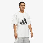 Tričko adidas Basketball T-Shirt (Gender Neutral) Off White/ Black M