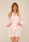Model 21120184 Taylor pyžamo dlouhé/r S2XL rozepínací - De Lafense Barva: Růžová, Velikost: M