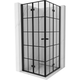 MEXEN/S - Mist-F Duo sprchovací kút skladacie dvere 70 x 70, čierna kratka, čierna 8A6-070L-070P-70-77